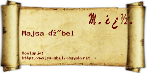 Majsa Ábel névjegykártya
